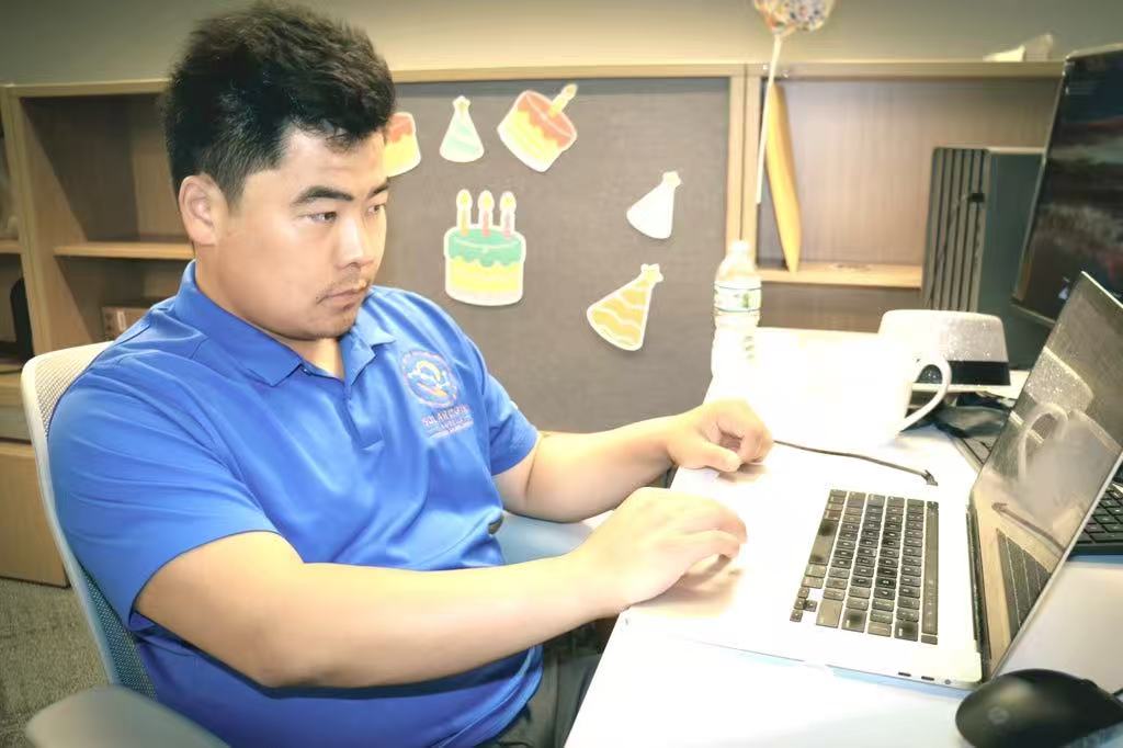 Solar Digital Agro employee working with digital tools